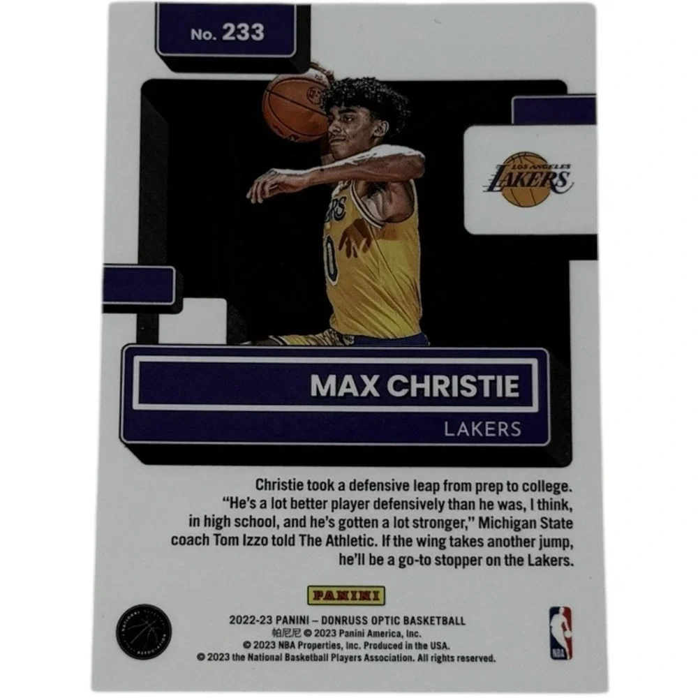 2022-23‎ Optic Max Christie Holo Prizm Rated Rookie RC #233 LA Lakers